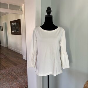 J. Crew knit bell sleeve top size small cream color